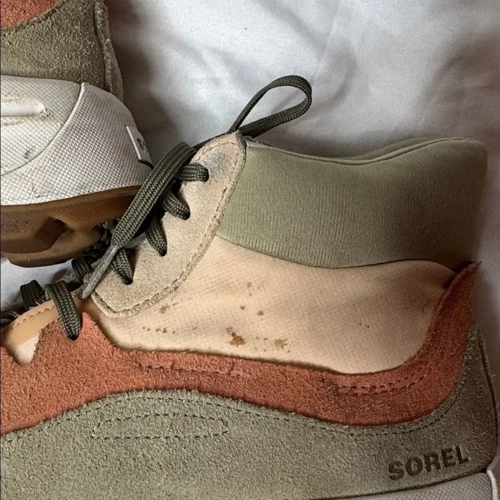 Sorel Women’s Ona 503 High Top‎ Sneakers in Nova, Sand, Paradox Pink.